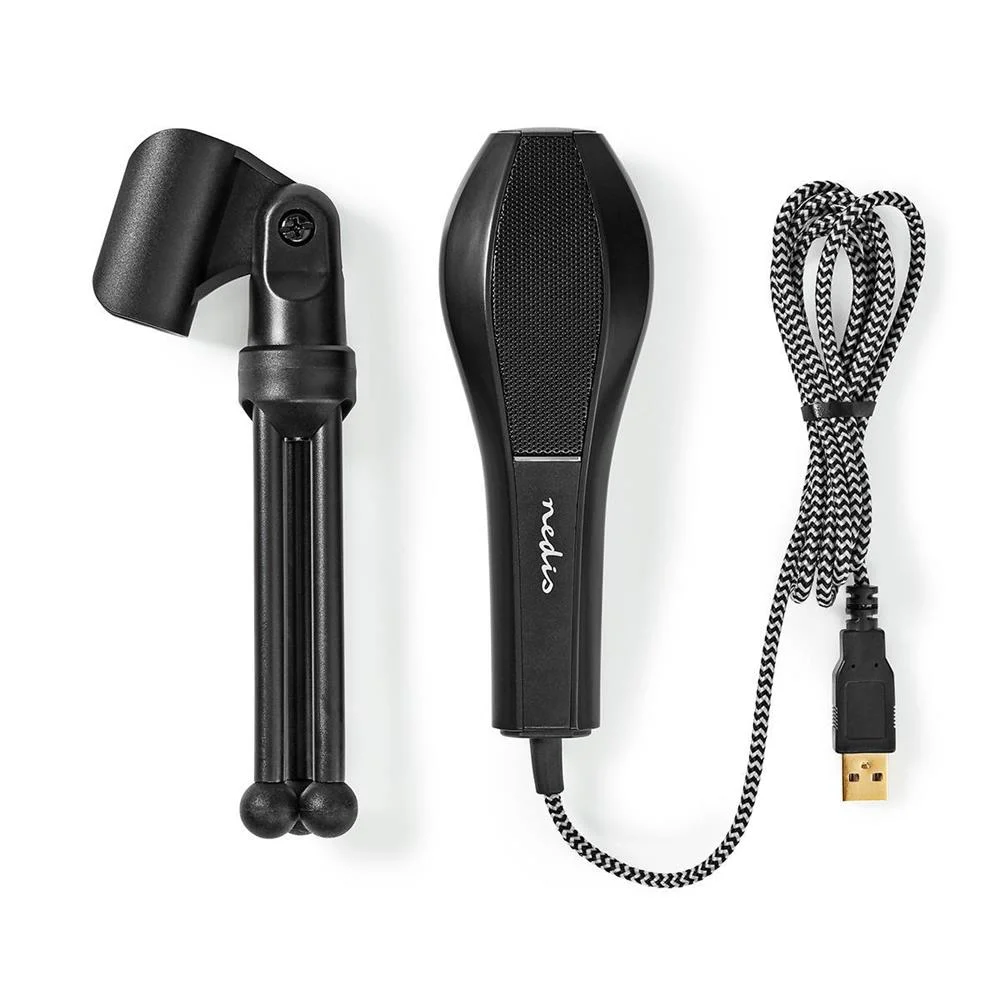 Microfone com Fio Capacitor Duplo com Trip&eacute;