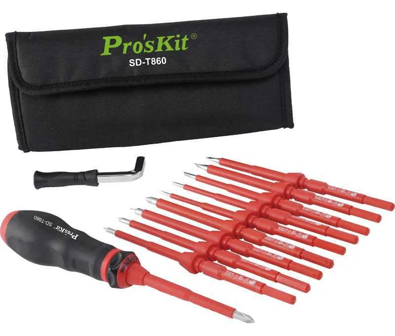 Kit Destornilladores Aislados de Fuerza de Torsi&oacute;.