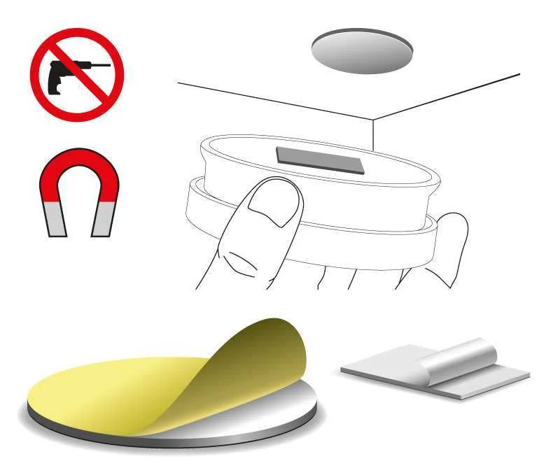 Kit de Montagem Magn&eacute;tica P/Detectores Fumo e Co2