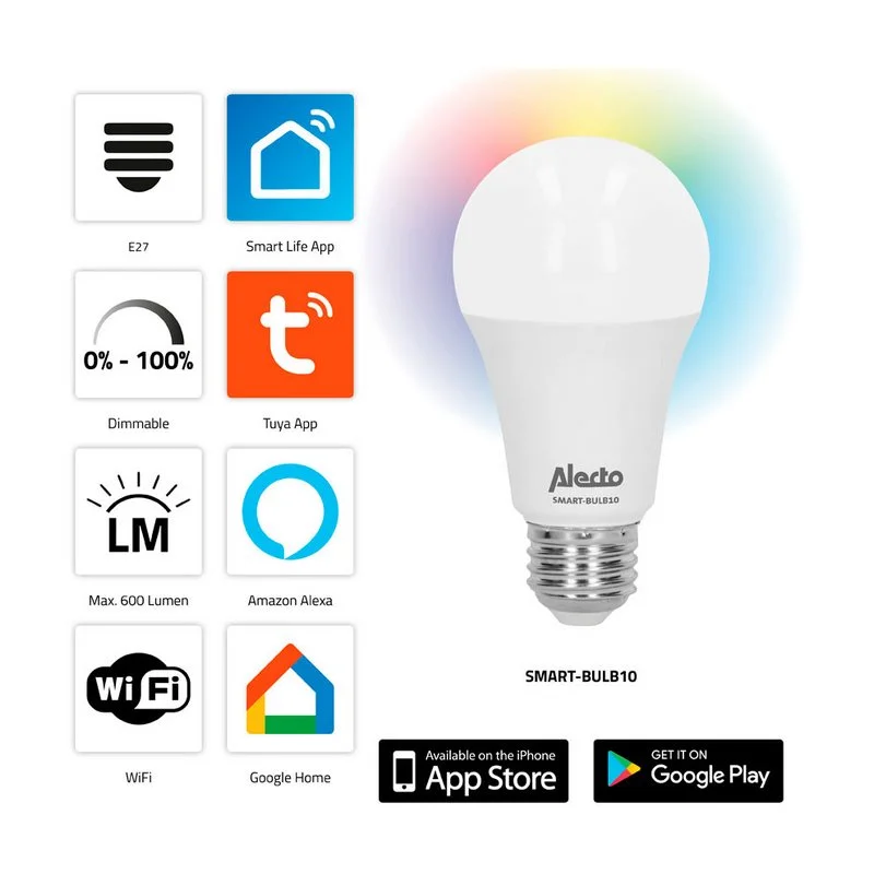 L&acirc;mpada LED Inteligente 6w Multicolor Wifi