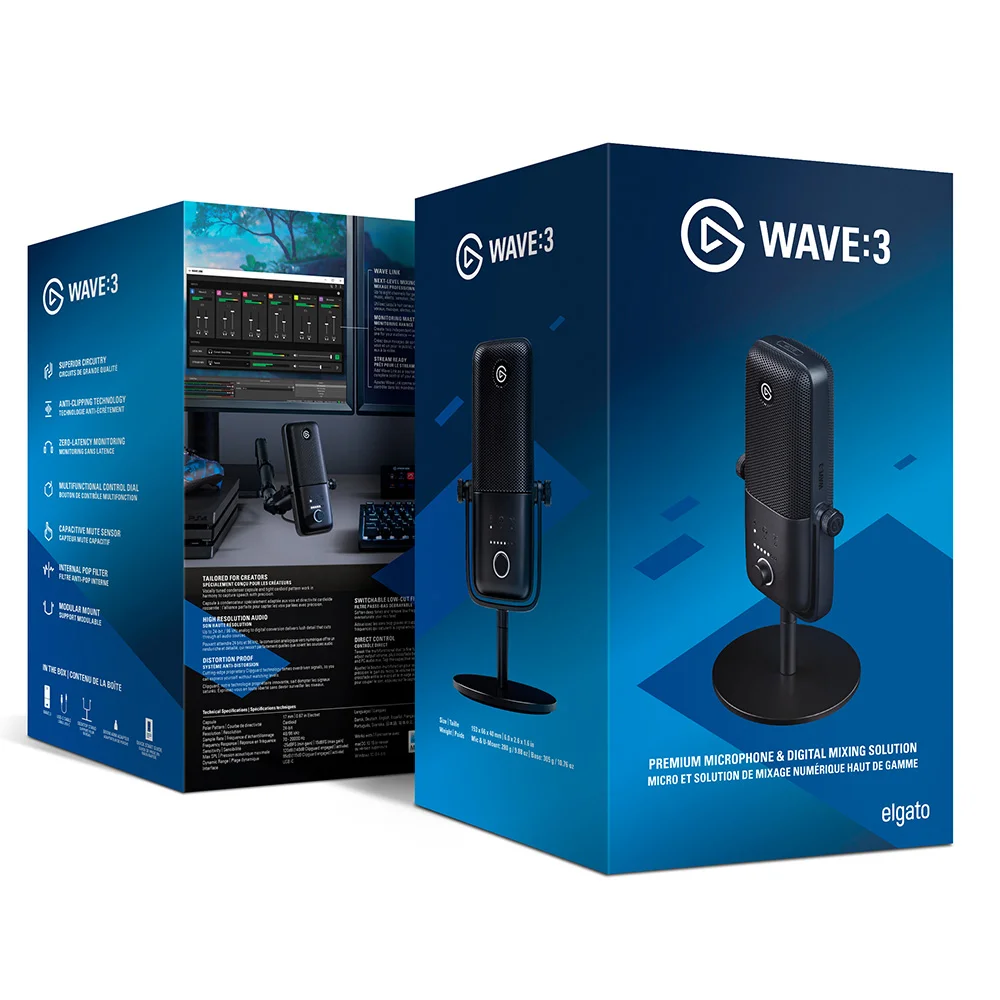 Microfone de Mesa Wave:3 Preto - Elgato