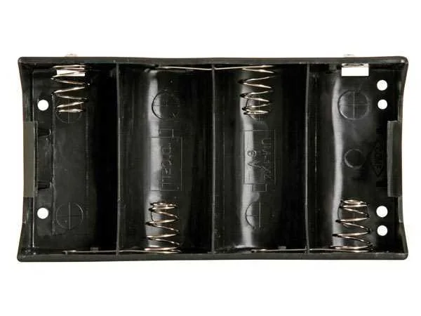 Battery Holder For 4 X D-Cell (With Solder Tags)