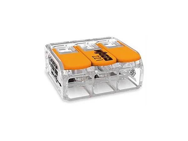 Conector de Emenda Compacto - para Todos Os Tipos de Condutores - M&aacute;x. 6 Mm&sup2; - 3 Condutores - com Al