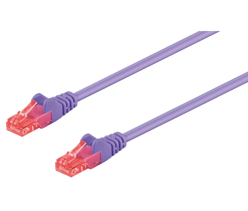 Conexi&oacute;n Utp Cat.6 Rj45 Macho - Macho, 0.5m Viole.
