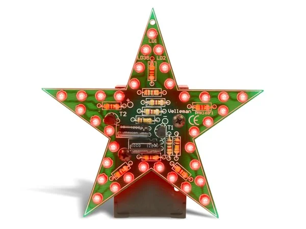 Estrela Cintilante LED Vermelha Piscando