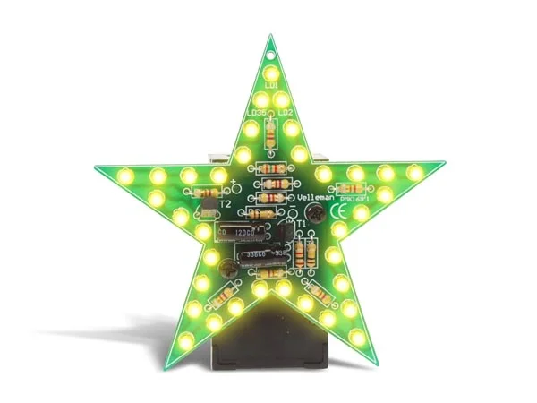 Estrela Cintilante LED Amarela Piscando