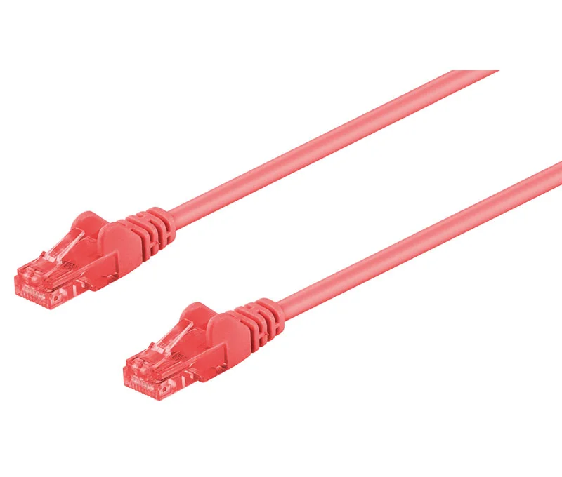 Conexi&oacute;n Utp Cat.6 Rj45 Macho - Macho, 0.25m Rojo