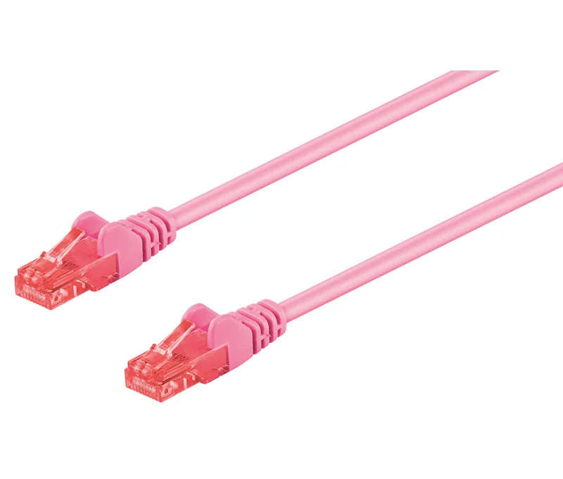 Conexi&oacute;n Utp Cat.6 Rj45 Macho - Macho, 0.5m Rosa
