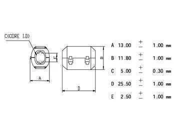 Clamp Filter For Cables &Oslash;5.0mm