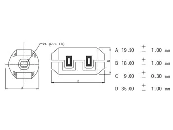 Clamp Filter For Cables &Oslash;9.0mm