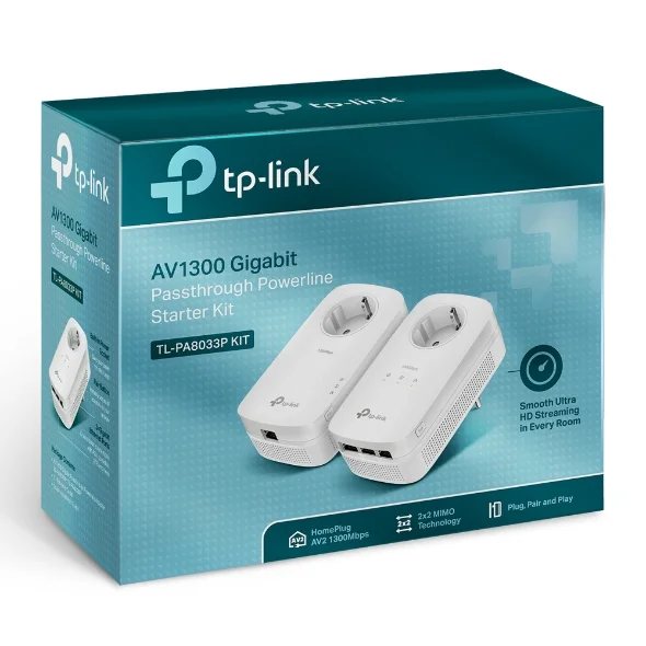 Powerline Tl-Pa8033p Kit Av1300 Gigabit - Tp-Link