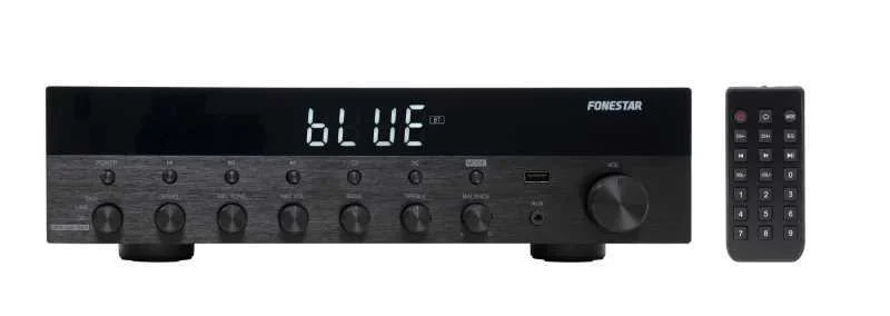 Amplificador Est&eacute;reo Hi-Fi. 30 + 30 W Rms a 4 O. Reprodutor Usb/Fm e Bluetooth.