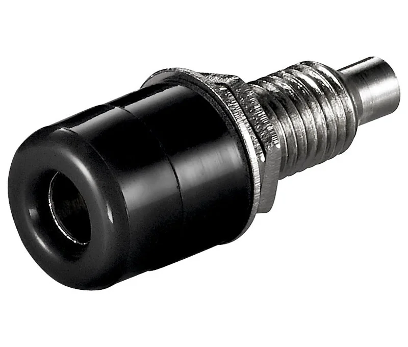 Hembrilla de Panel Aislada 4,0mm Negra