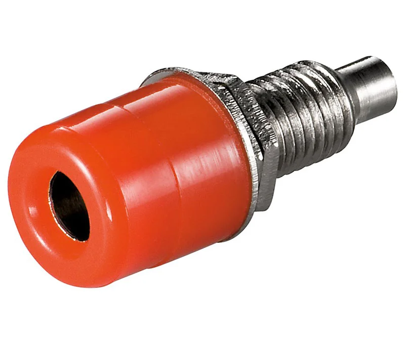 Soquete para Painel Isolado de 4.0 Mm Vermelho