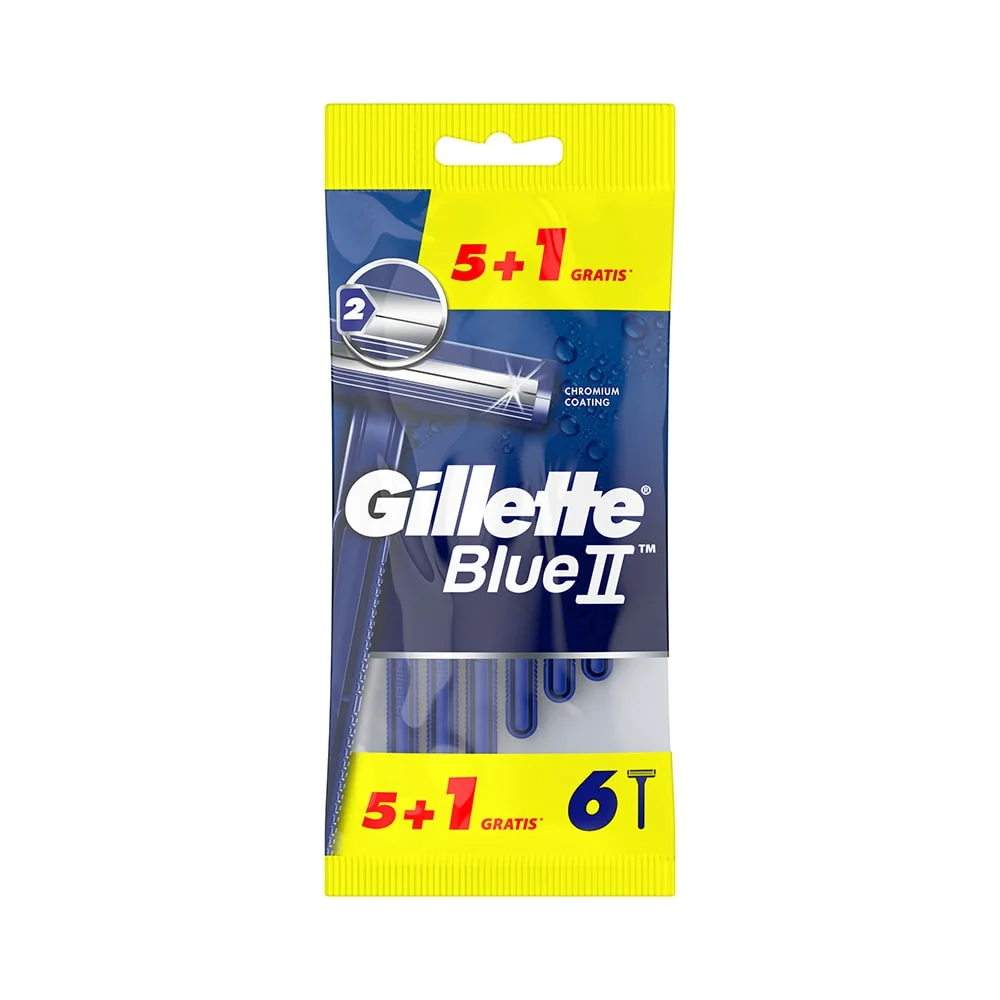 Gillette Blueii Fixa Pack 5+1 Sobresselente L&acirc;min.