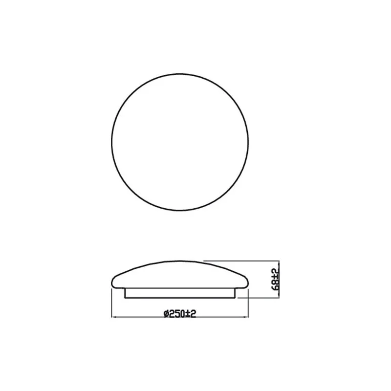 Plafon LED Interior 10w 1100lm 4000k Luz Dia Mod. Moire &Oslash;25x6,8cm Philips