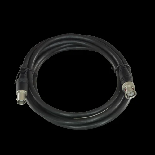Cabo Coaxial Preparado - Bnc Macho a Bnc F&ecirc;mea - Coaxial Rg59 - Comprimento 2 M - Cor Preto - Constr