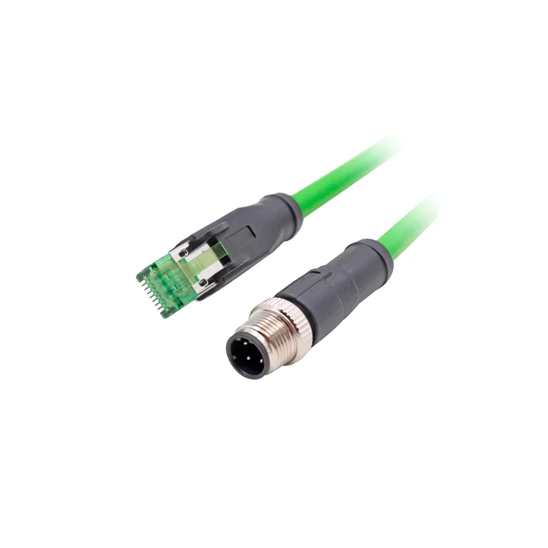 Conector Adaptador Ethernet M12 / RJ45 10cm