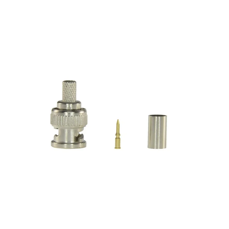 Conector - Bnc para Cravar - Compat&iacute;vel com Rg59 - 25 Mm (Fo) - 10 Mm (An) - 5 G