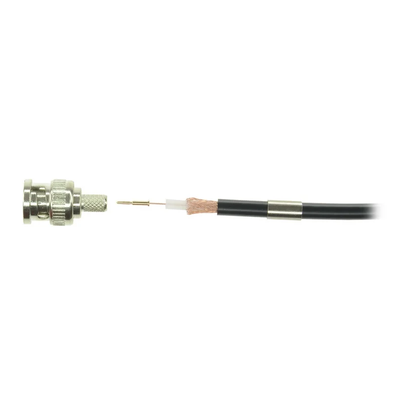 Conector para Alta Defini&ccedil;&atilde;o Safire - Bnc para Cravar - Compat&iacute;vel com Rg59 Hd - 25 Mm (Fo) - 10 Mm 