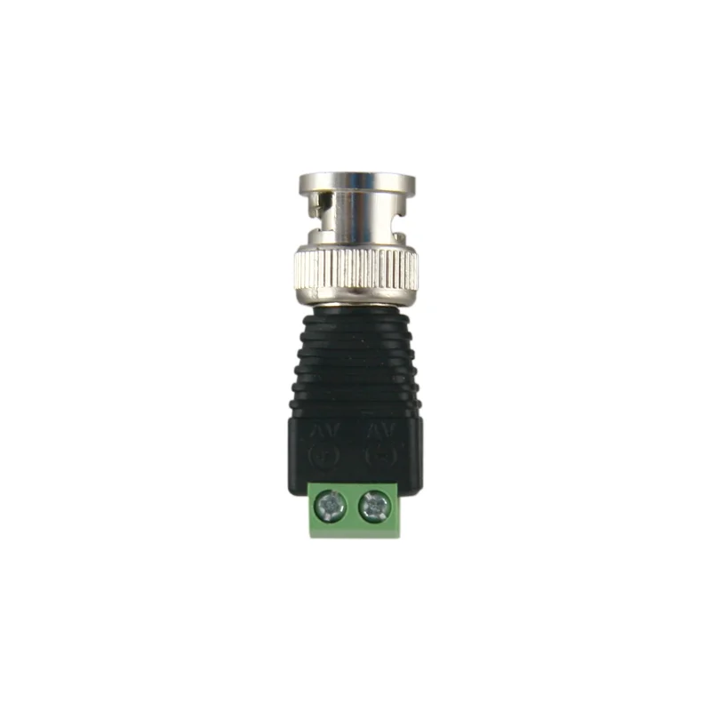 Conector BNC Macho com sa&iacute;da +/ de 2 terminais