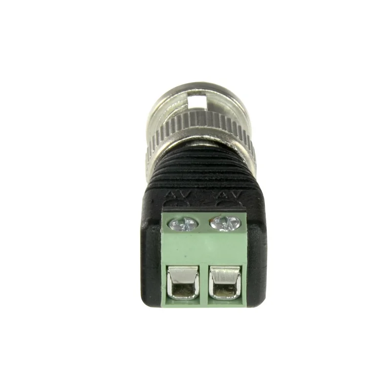 Conector BNC Macho com sa&iacute;da +/ de 2 terminais