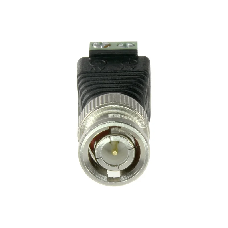 Conector BNC Macho com sa&iacute;da +/ de 2 terminais