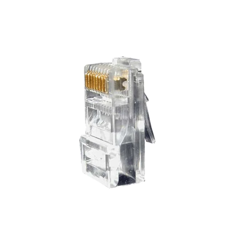 Conector - Rj45 Cat6 para Cravar - Compat&iacute;vel com Cabo Utp - 20 Mm (Fo) - 10 Mm (An) - 5 G
