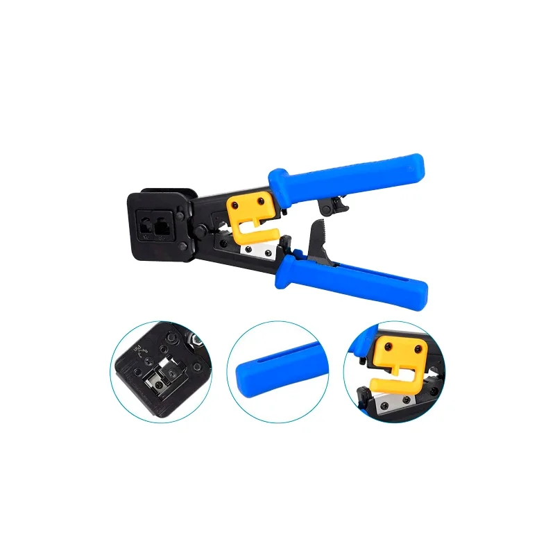 Herramienta Crimpadora para Conector Pasante - Modelo Profissional de Alta Qualidade - Conectores: e