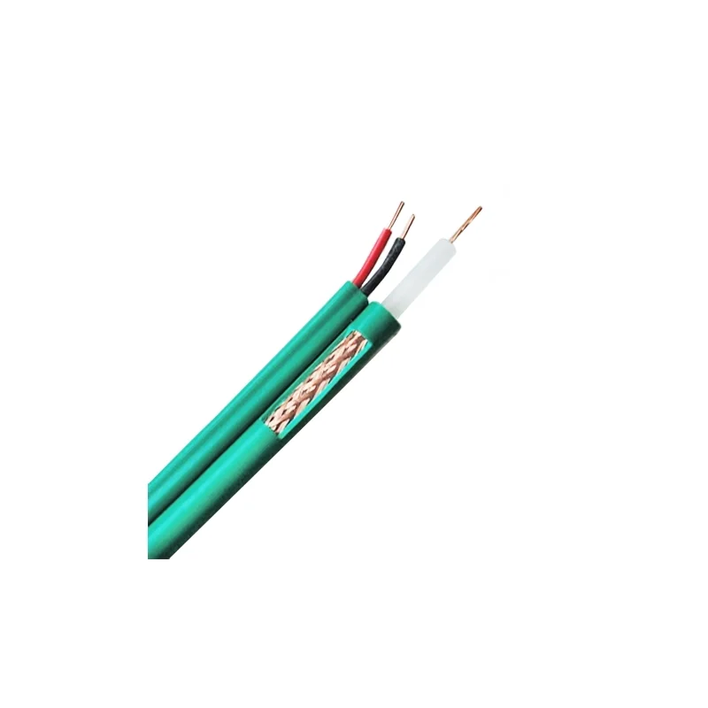 Cabo Coaxial Kx6 - V&iacute;deo e Alimenta&ccedil;&atilde;o - Bobine de 300 Metros - Revestimento de Cor Verde - Cabos Se