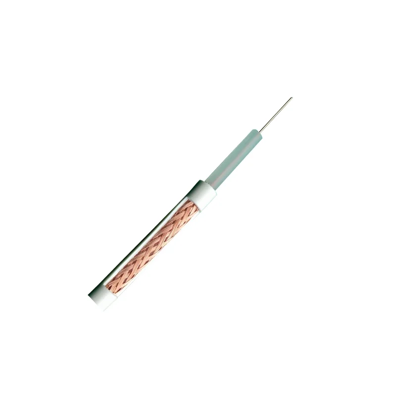 Cabo Coaxial Rg59 - V&iacute;deo - Bobine de 300 Metros - Cobertura de Cor Branca - Di&acirc;metro Exterior 6.0 M