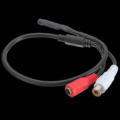 Microfone Externo - Pode Conectar-Se a Qualquer C&acirc;mara - Conector Audio Rca (Branco) - Conector Alim