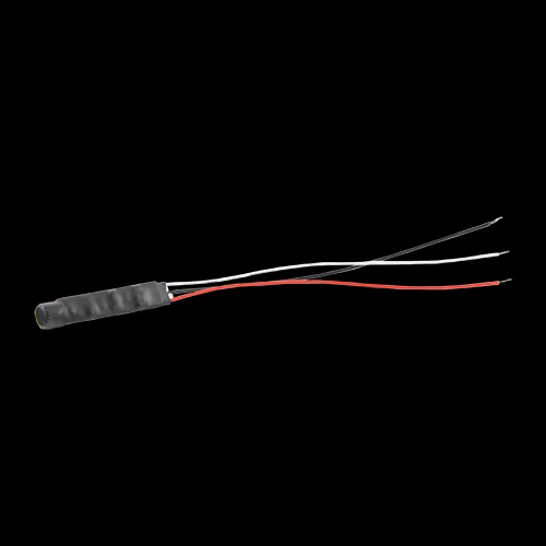 Microfone Externo - Conector em Terminal Por Cabo - Power + (Vermelho), Power (Negro) - &Aacute;udio (Branc