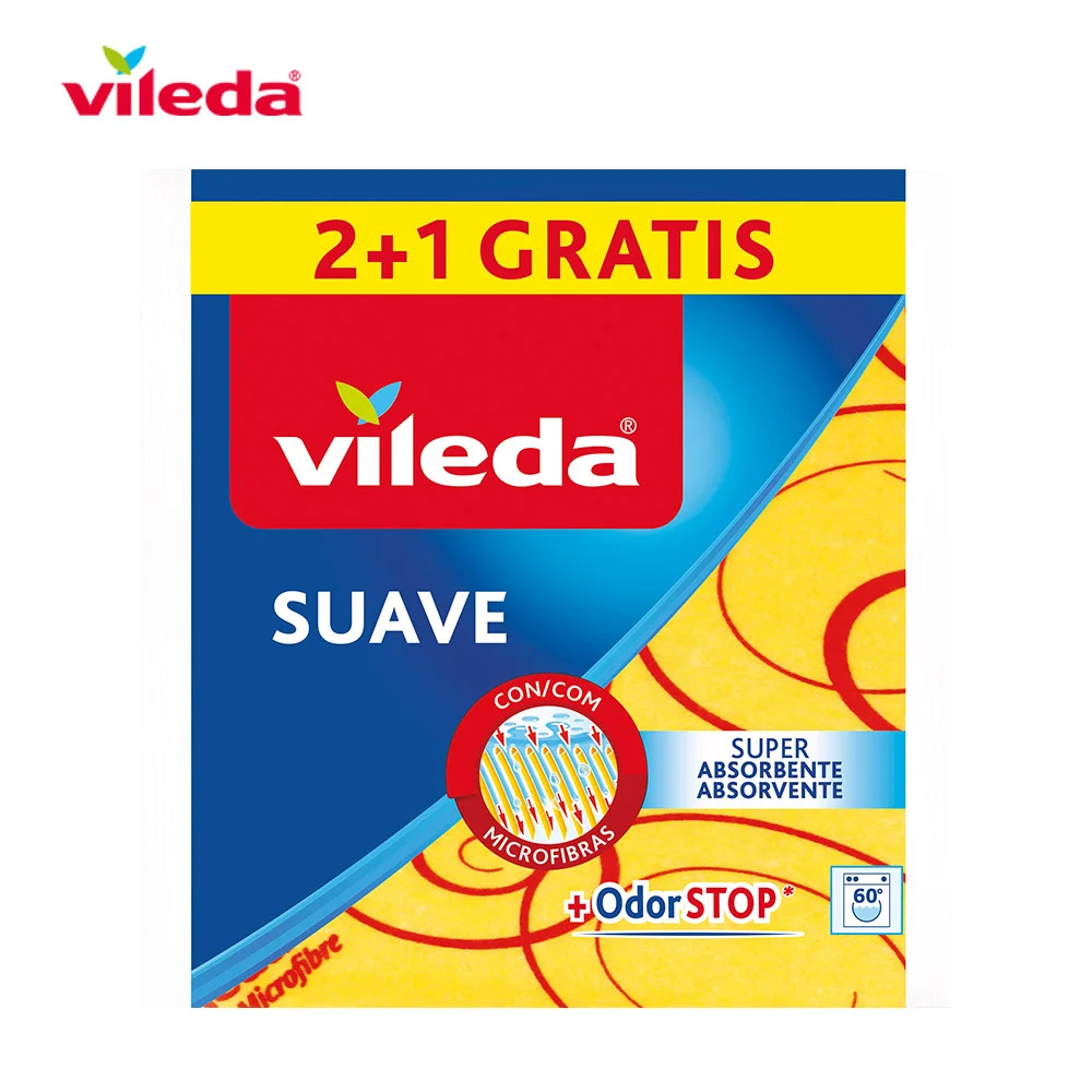 Pano Amarelo Suave 2+1 30% Microfibra 142011 Vile.