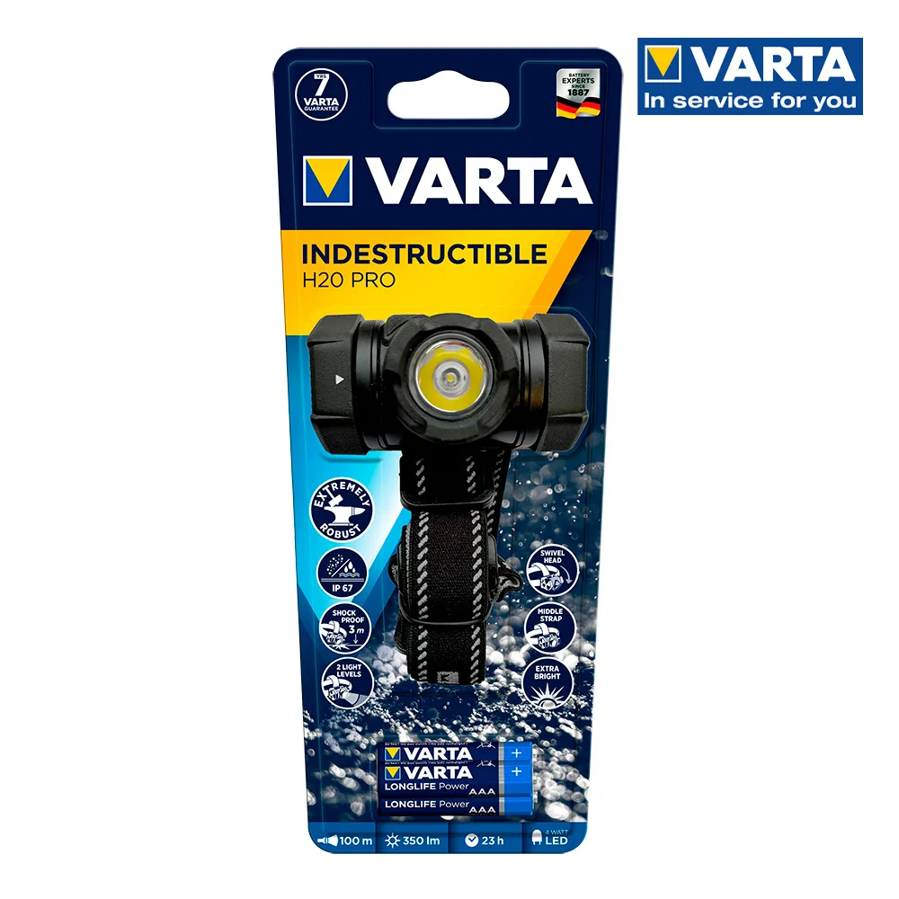 Varta Taschenlampe Indestructible Light H20 Pro     3aaa