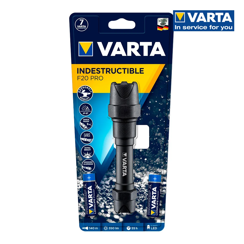Varta Taschenlampe Indestructible Light F20 Pro    2aa