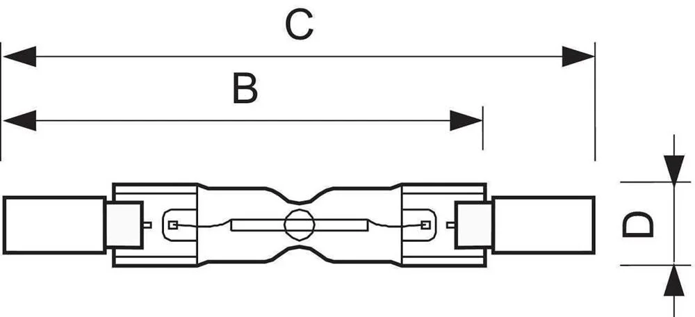 L&acirc;mpada de Halog&ecirc;nio Linear 74,9mm Haloline Pro 48w 220v (Equ. 60w) Osram