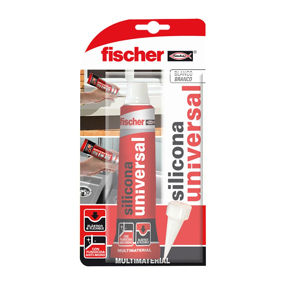 Bl&iacute;ster Silicone Universal Transparente 98719 Fischer 50ml