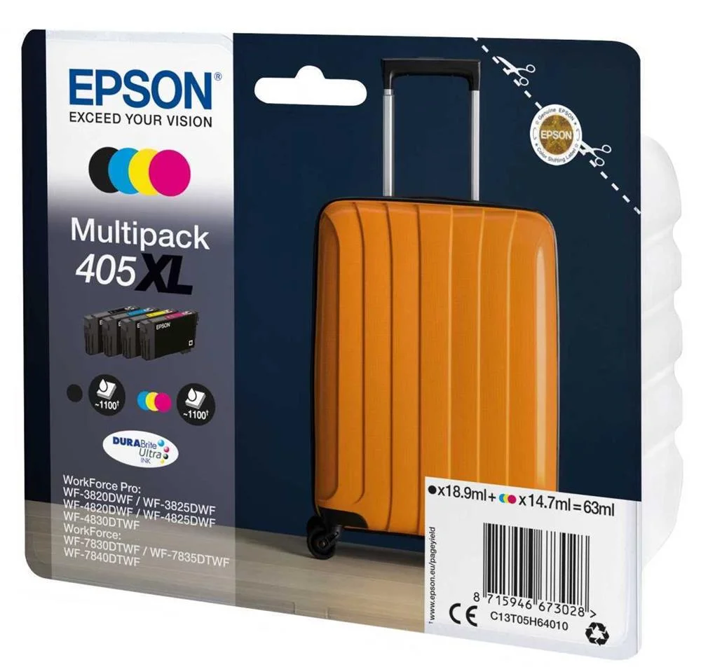 Epson Tinteiro Pack 4 Cores 405 Xl Wf-38xx/48xx