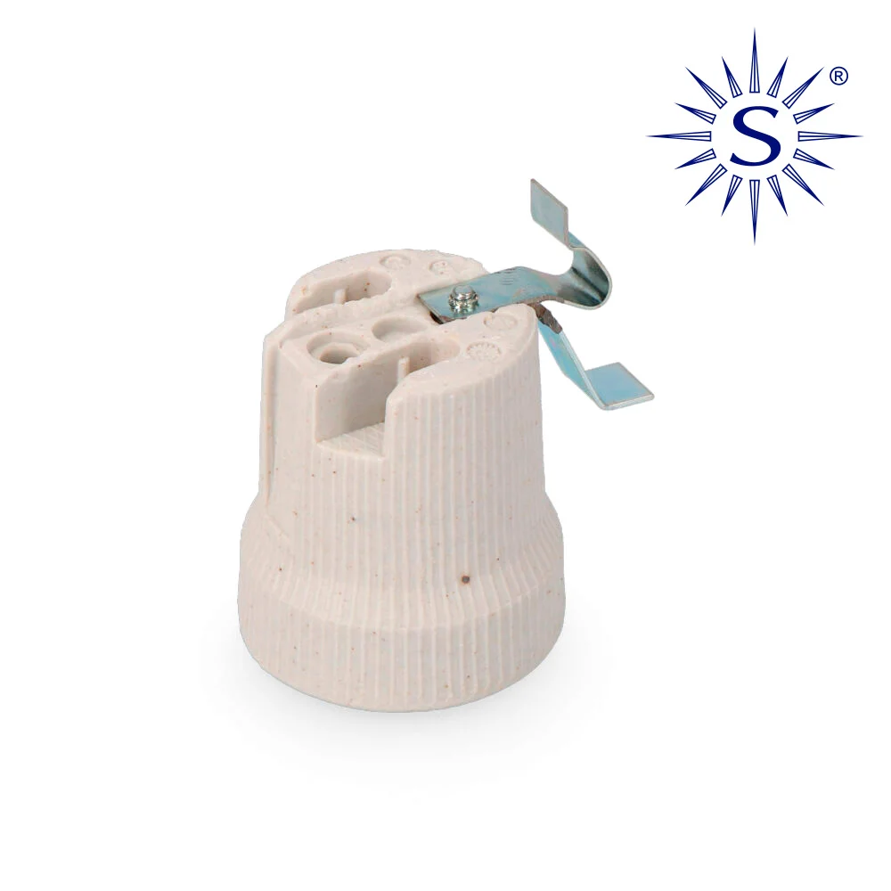 Casquilho Porcelana E27 para Plafons Solera