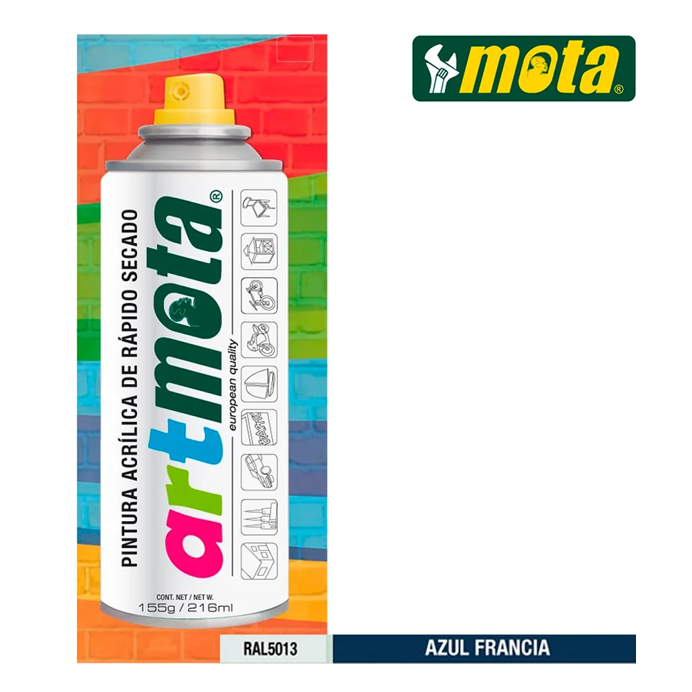 Spray Azul Fran&ccedil;a Ral5013 216ml Mota La11