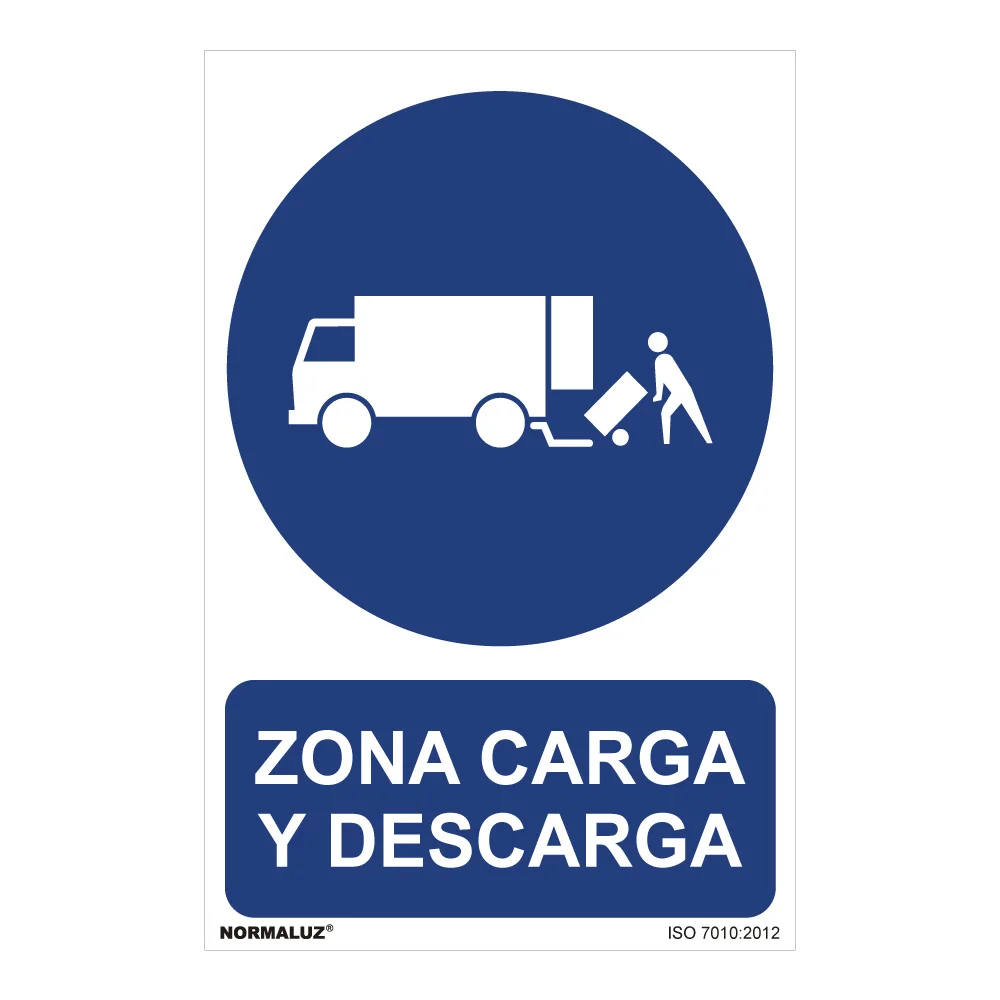Sinal Uso Obrigat&oacute;rio Zona de Carga e Descarga .