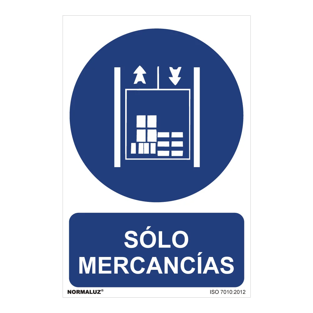 Sinal Uso Obrigat&oacute;rio Apenas Mercadorias (Pvc 0.
