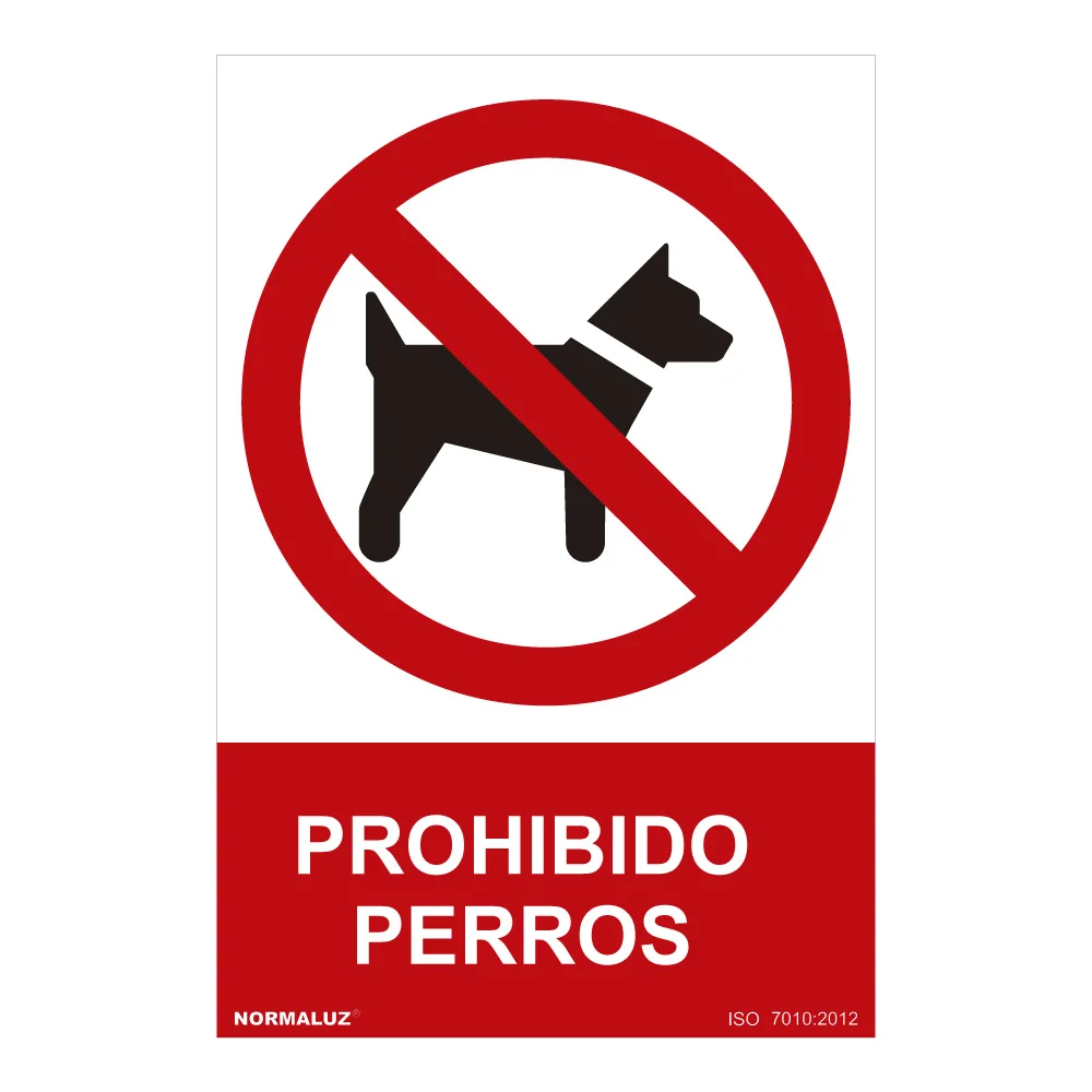 Sinal Proibido Proibido C&atilde;es (Pvc 0.7mm) 30x40cm