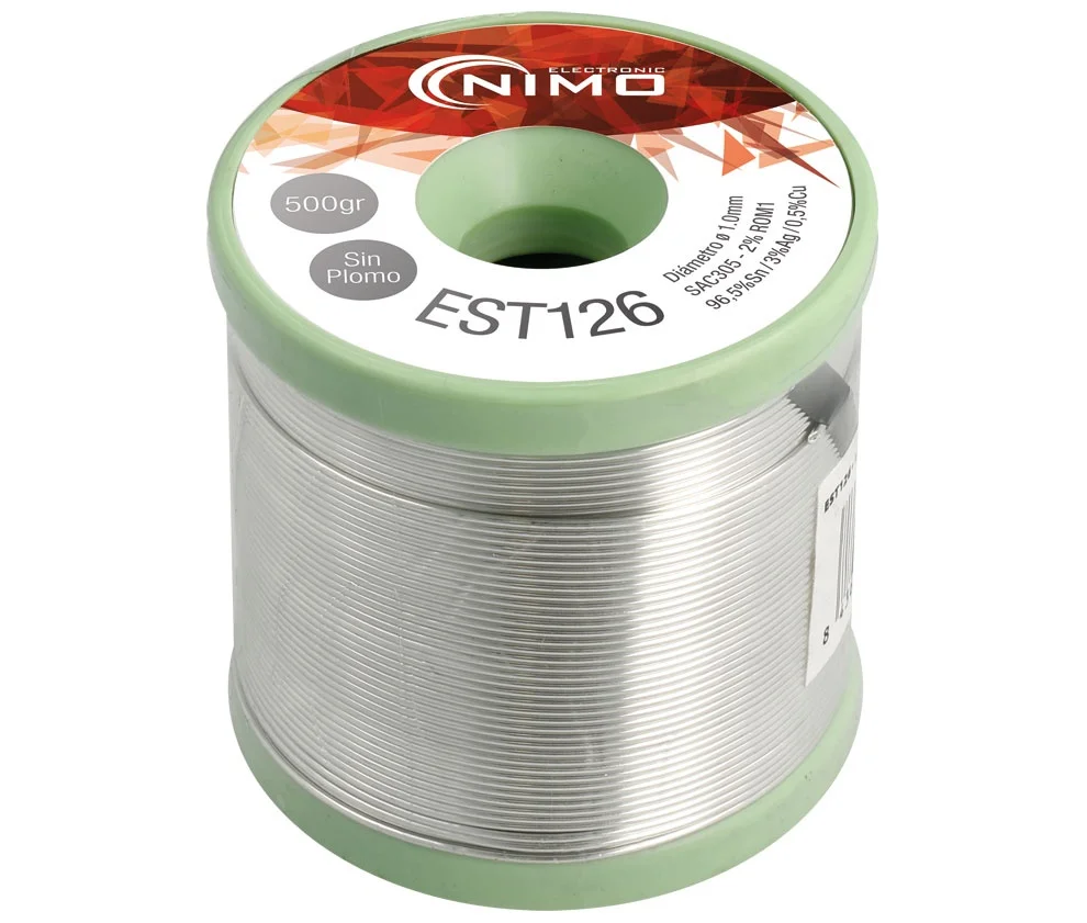 Hilo de Esta&ntilde;o Tri-Metal 96.5% Sn, 3.0% Ag, 0.5% .