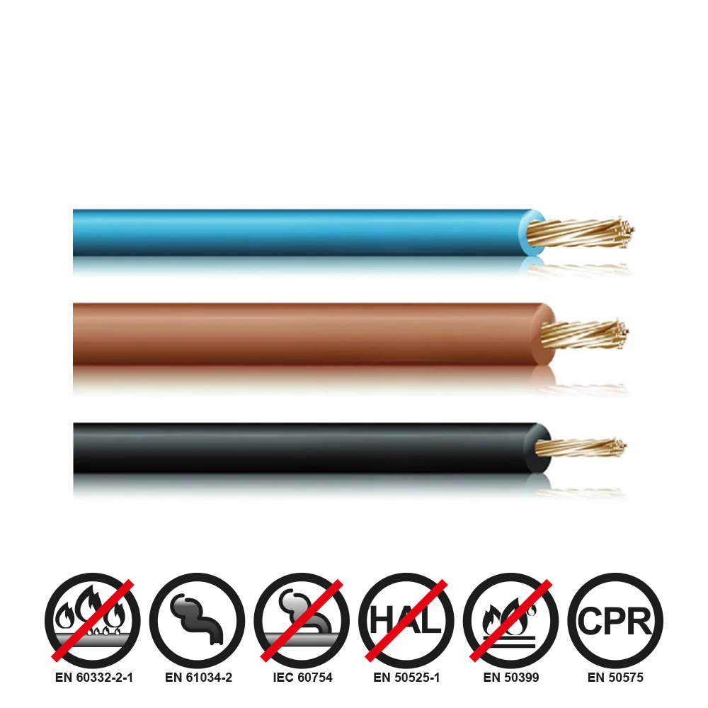 Cabo Refor&ccedil;ado 4mm Cinzento Sem Halog&ecirc;nio Euro/Mts