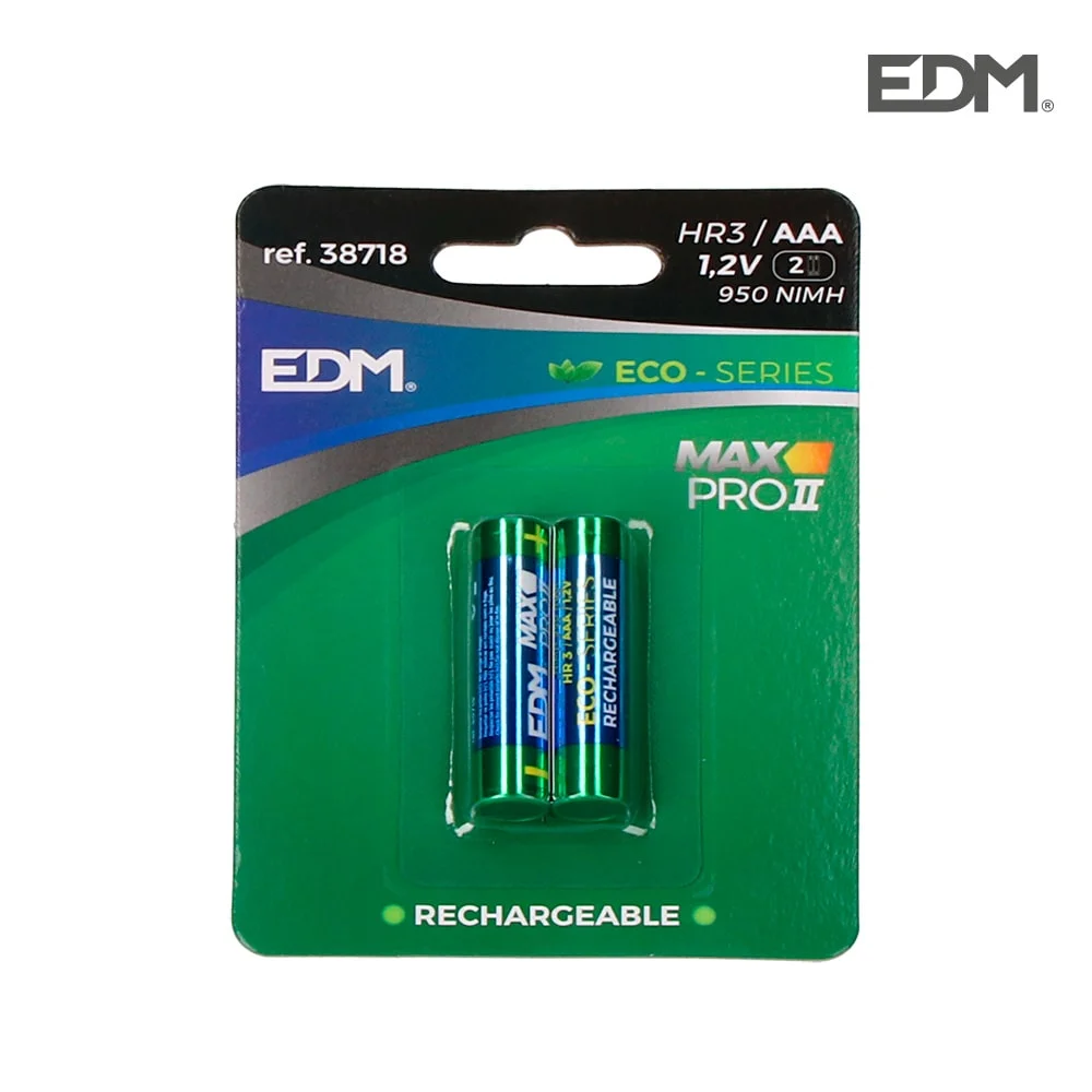 Pilhas Recarreg&aacute;veis LR3 AAA 950mAh (2 Unidades)