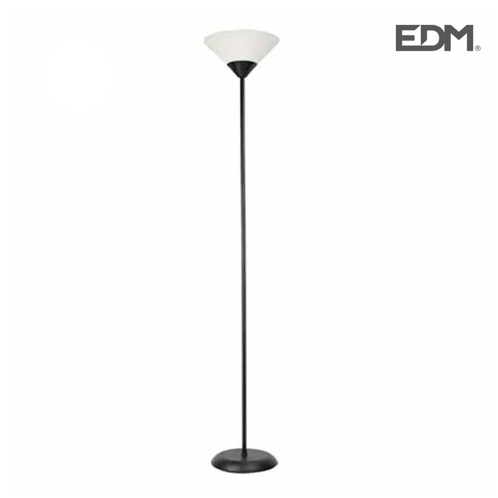 Lampada de P&eacute; Modelo Miami Preto E27 100w Edm