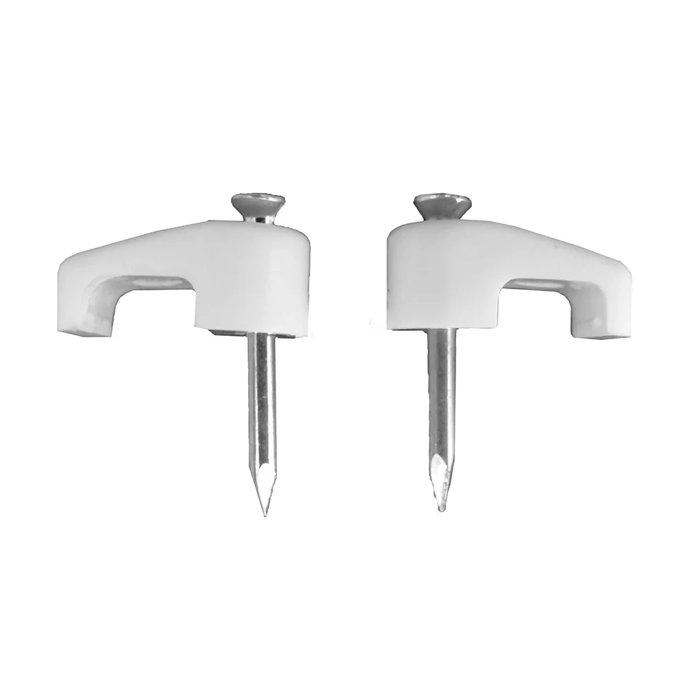 Abra&ccedil;adeira Plana Branca com Prego 2x1mm N&deg;03 (Caixa 100 Unid.)