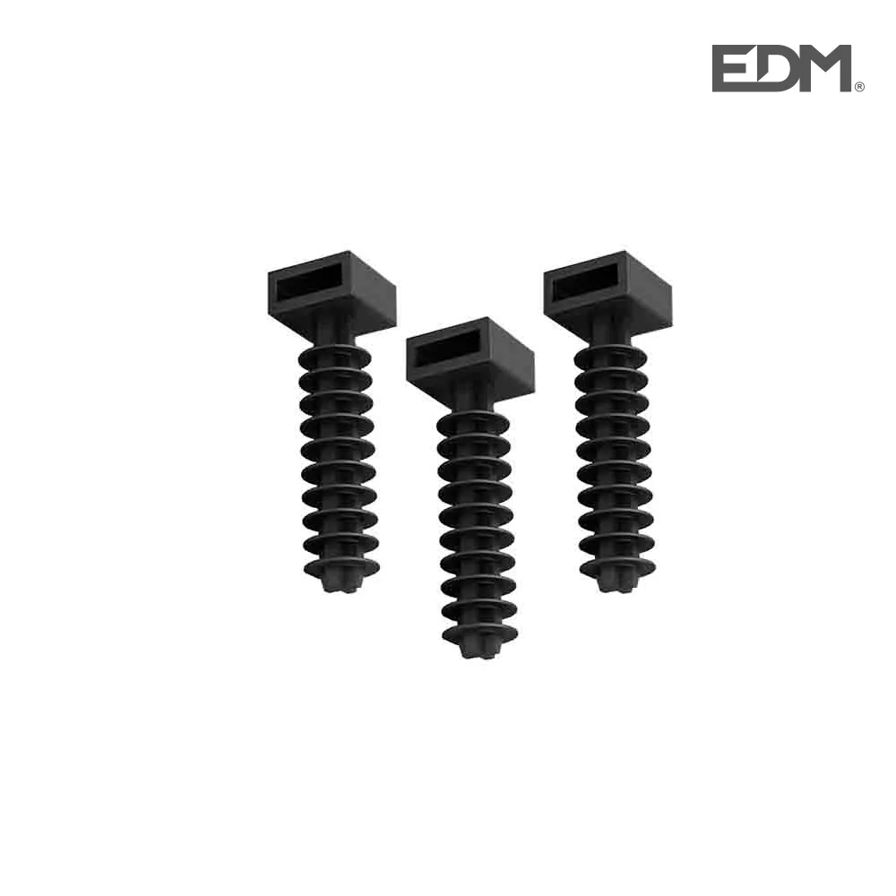 Pack 100un Bucha para Abra&ccedil;adeira Preto N&ordm; 8
